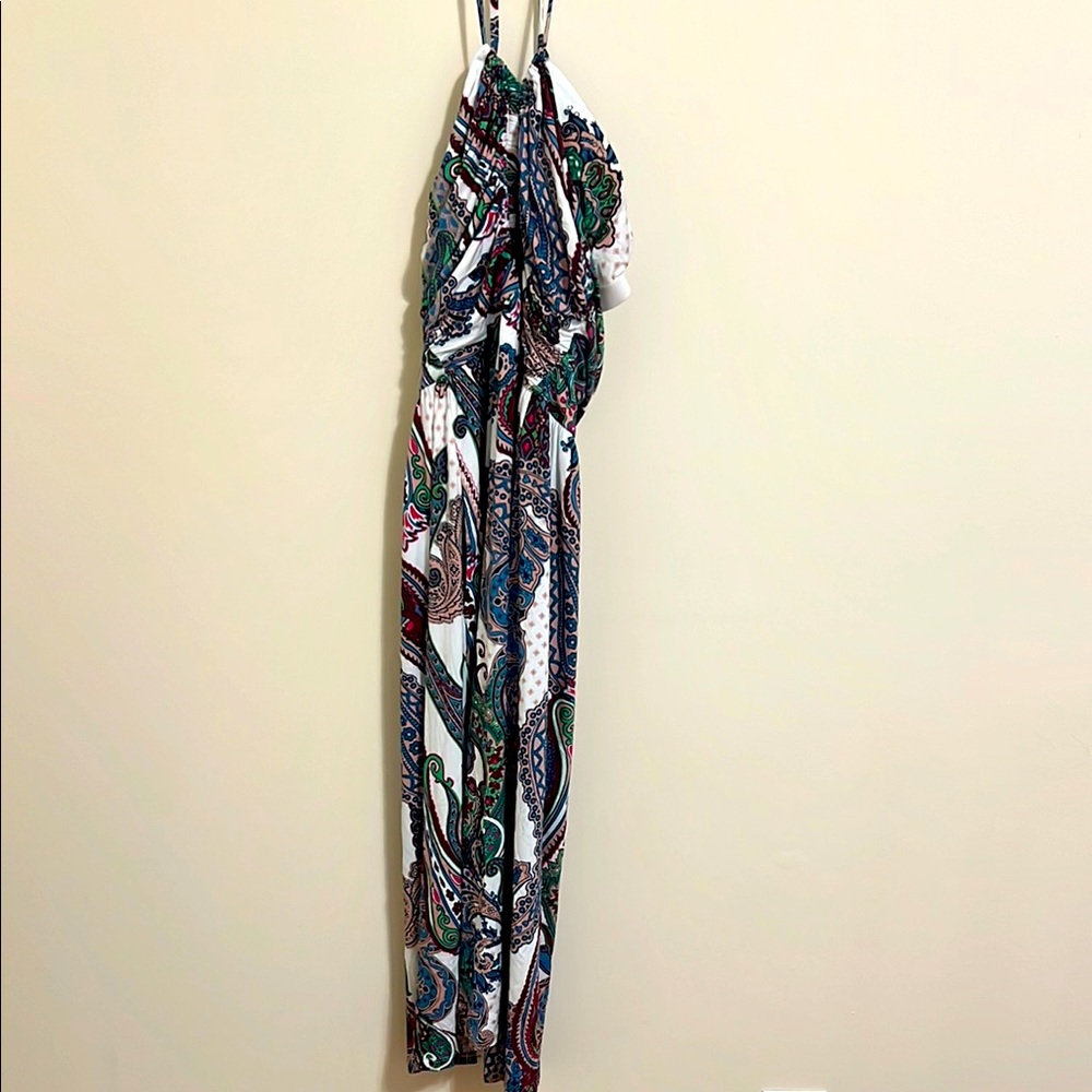 NEW Soma Soft Halter tie midi bra dress Multicolor Paisley Halter Dress size M - Picture 3 of 11